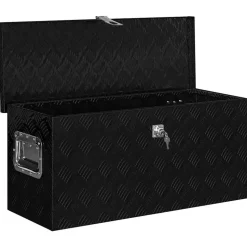 vidaXL Aluminium kist 80x30x35 cm zwart