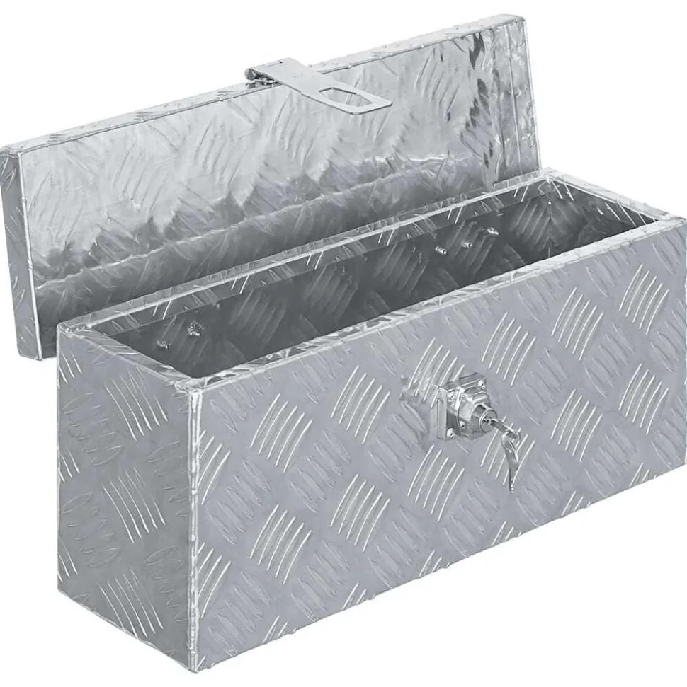 vidaXL Aluminium kist 48,5x14x20 cm zilverkleurig