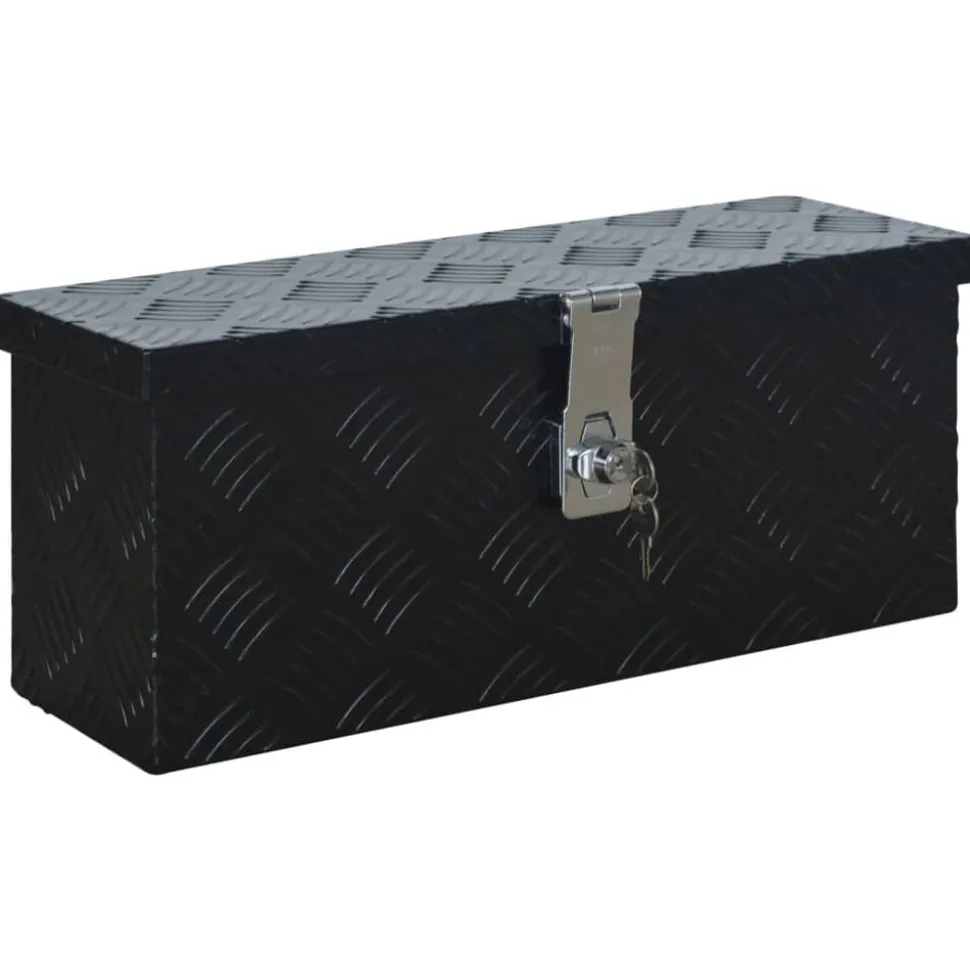 vidaXL Aluminium kist 485x140x200 mm zwart