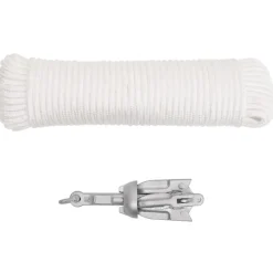 vidaXL Anker met touw inklapbaar 0,7 kg thermisch verzinkt gietijzer