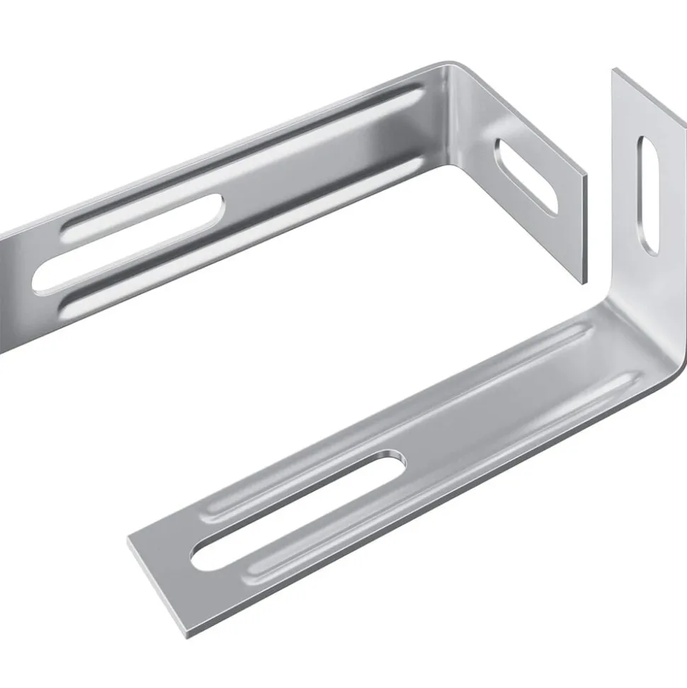vidaXL Anti Tip Beugel Effen 2 pcs Zilver 74,5 x 15 x 32 mm IJzer