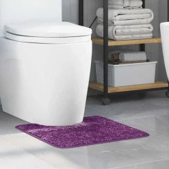 vidaXL Antislip Badmat met Toilet Cut Paars 50 x 50 cm PP