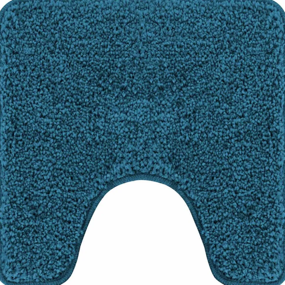 vidaXL Antislip Badmat met Toilet Cut Blauw 50 x 50 cm PP
