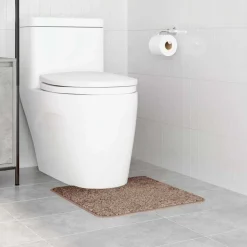 vidaXL Antislip Badmat met Toilet Cut Bruin 50 x 50 cm PP