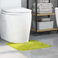 vidaXL Antislip Badmat met Toilet Cut Groen 50 x 50 cm PP