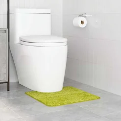 vidaXL Antislip Badmat met Toilet Cut Groen 50 x 50 cm PP