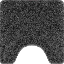 vidaXL Antislip Badmat met Toilet Cut Donkergrijs 50 x 50 cm PP