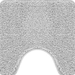 vidaXL Antislip Badmat met Toilet Cut Grijs 50 x 50 cm PP