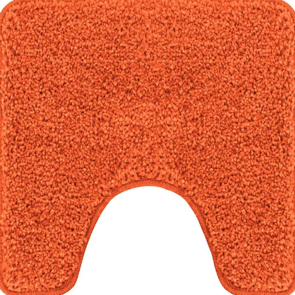 vidaXL Antislip Badmat met Toilet Cut Oranje 50 x 50 cm PP