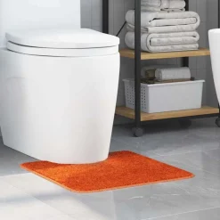 vidaXL Antislip Badmat met Toilet Cut Oranje 50 x 50 cm PP