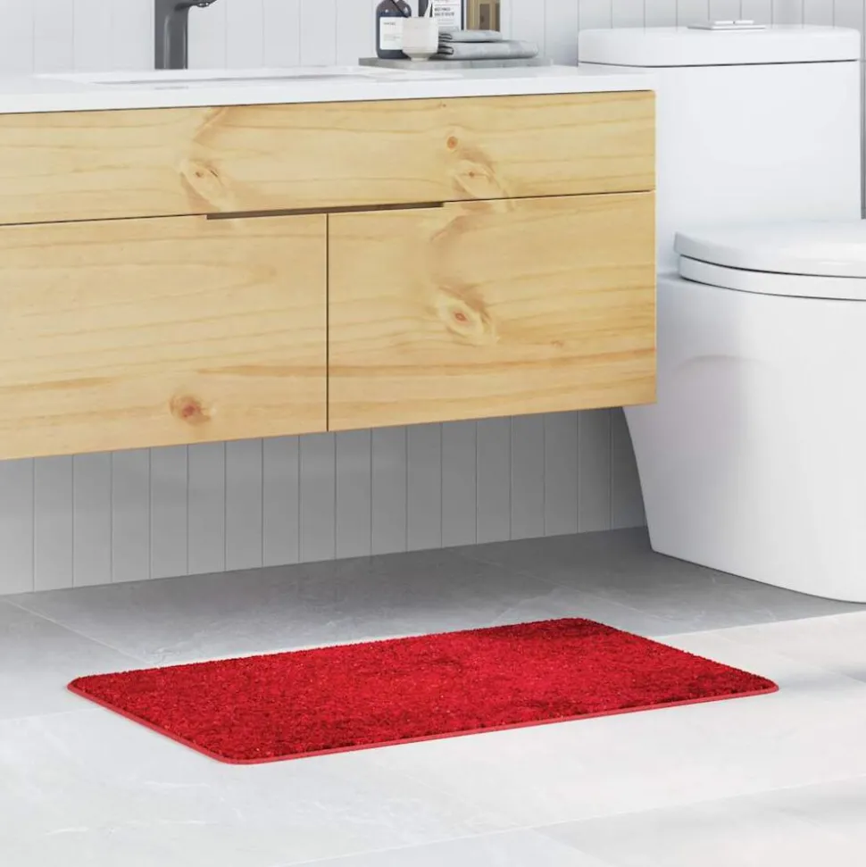 vidaXL Antislip Badmat Rood 50 x 80 cm PP