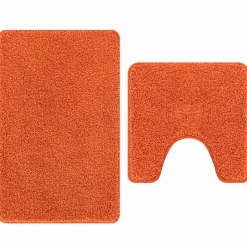 vidaXL Antislip Badmat Set 2 pcs Oranje PP