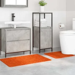 vidaXL Antislip Badmat Set 2 pcs Oranje PP