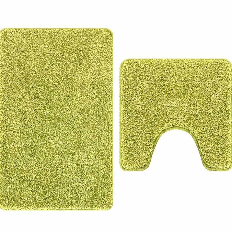 vidaXL Antislip Badmat Set 2 pcs Groen PP