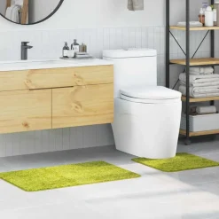 vidaXL Antislip Badmat Set 2 pcs Groen PP