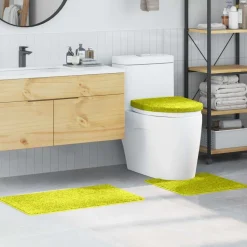 vidaXL Antislip Badmat Set 3 pcs Groen PP