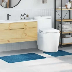 vidaXL Antislip Badmat Set 2 pcs Blauw PP