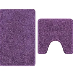 vidaXL Antislip Badmat Set 2 pcs Paars PP