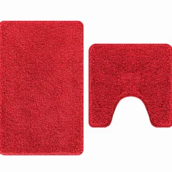 vidaXL Antislip Badmat Set 2 pcs Rood PP