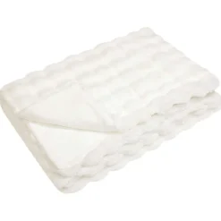 vidaXL Antislip deken van imitatie konijnenbont Olite Wit 130 x 150 cm