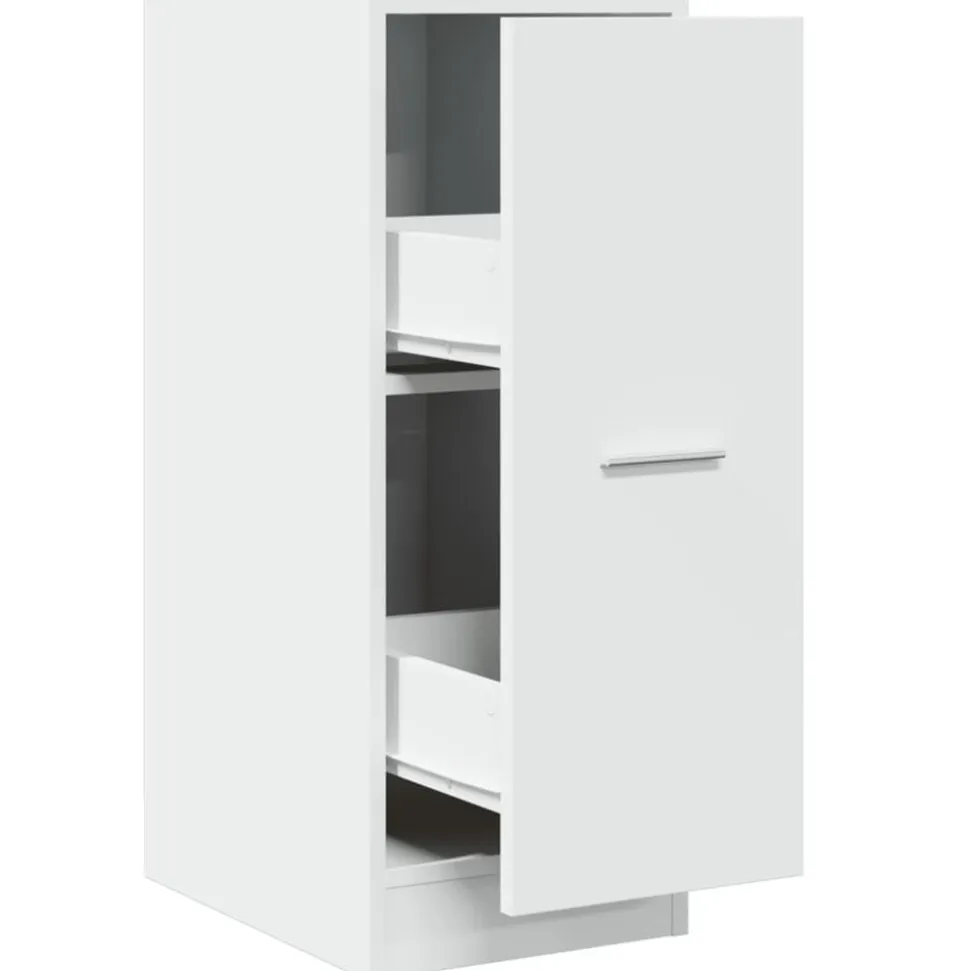 vidaXL Apothekerskast Wit 30x41x77,5 cm Bewerkt Hout