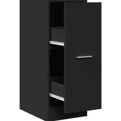 vidaXL Apothekerskast 30x41x77,5 cm bewerkt hout zwart