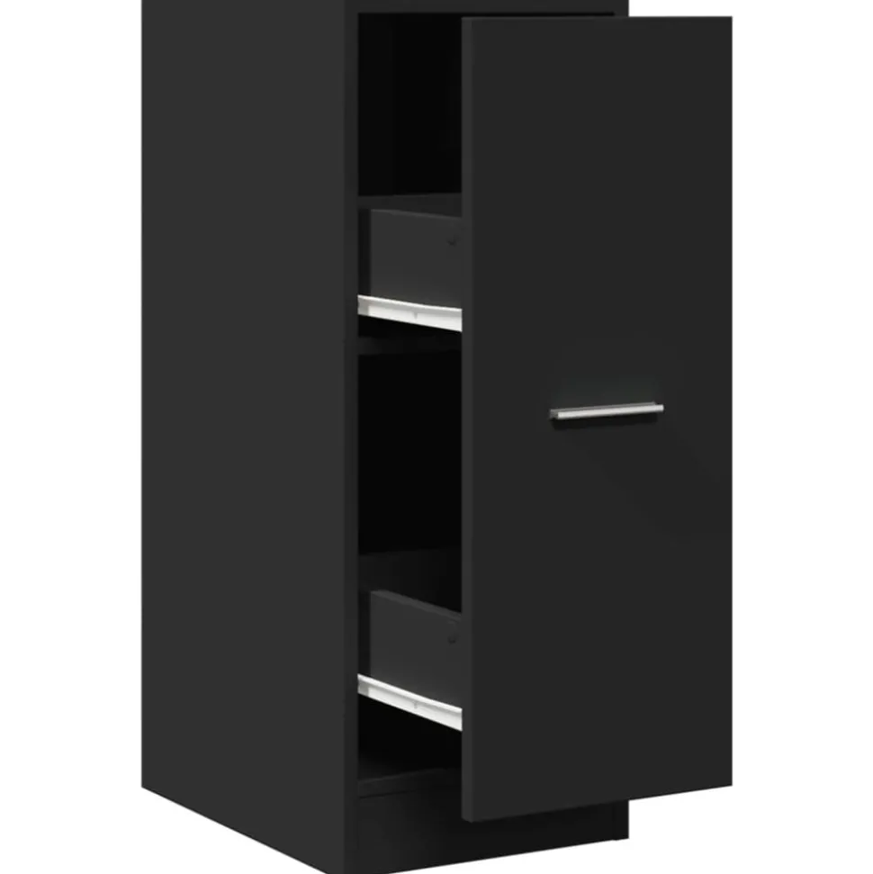 vidaXL Apothekerskast 30x41x77,5 cm bewerkt hout zwart