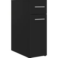 vidaXL Apothekerskast 20x45,5x60 cm bewerkt hout zwart