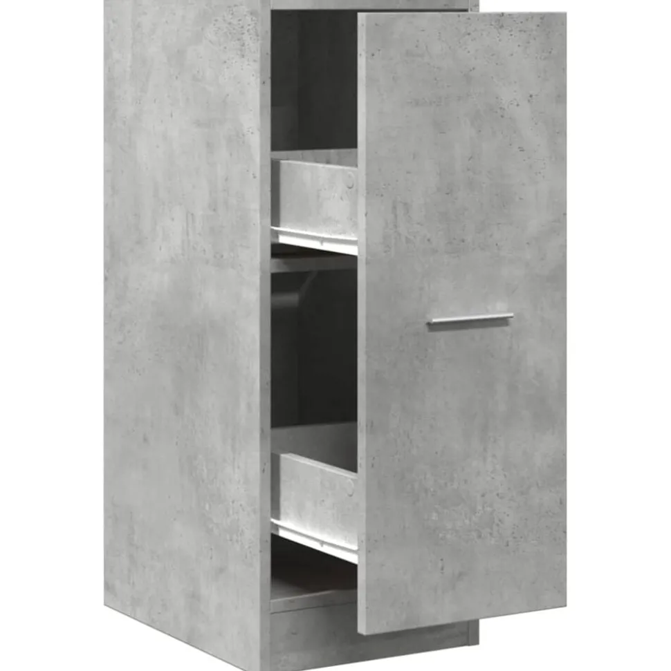 vidaXL Apothekerskast 30x41x77,5 cm bewerkt hout betongrijs