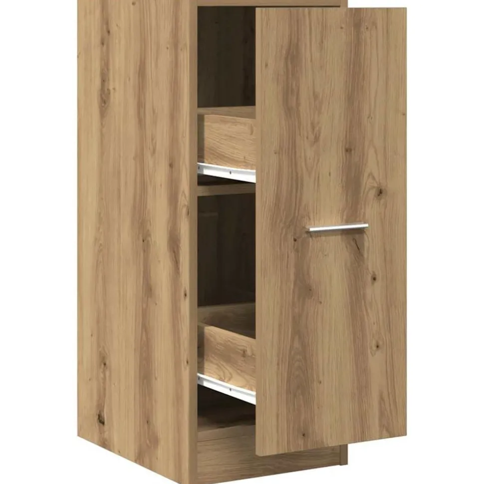 vidaXL Apothekerskast 30x41x77,5 cm bewerkt hout artisanaal eikenkleur