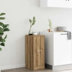 vidaXL Apothekerskast 30x41x77,5 cm bewerkt hout artisanaal eikenkleur