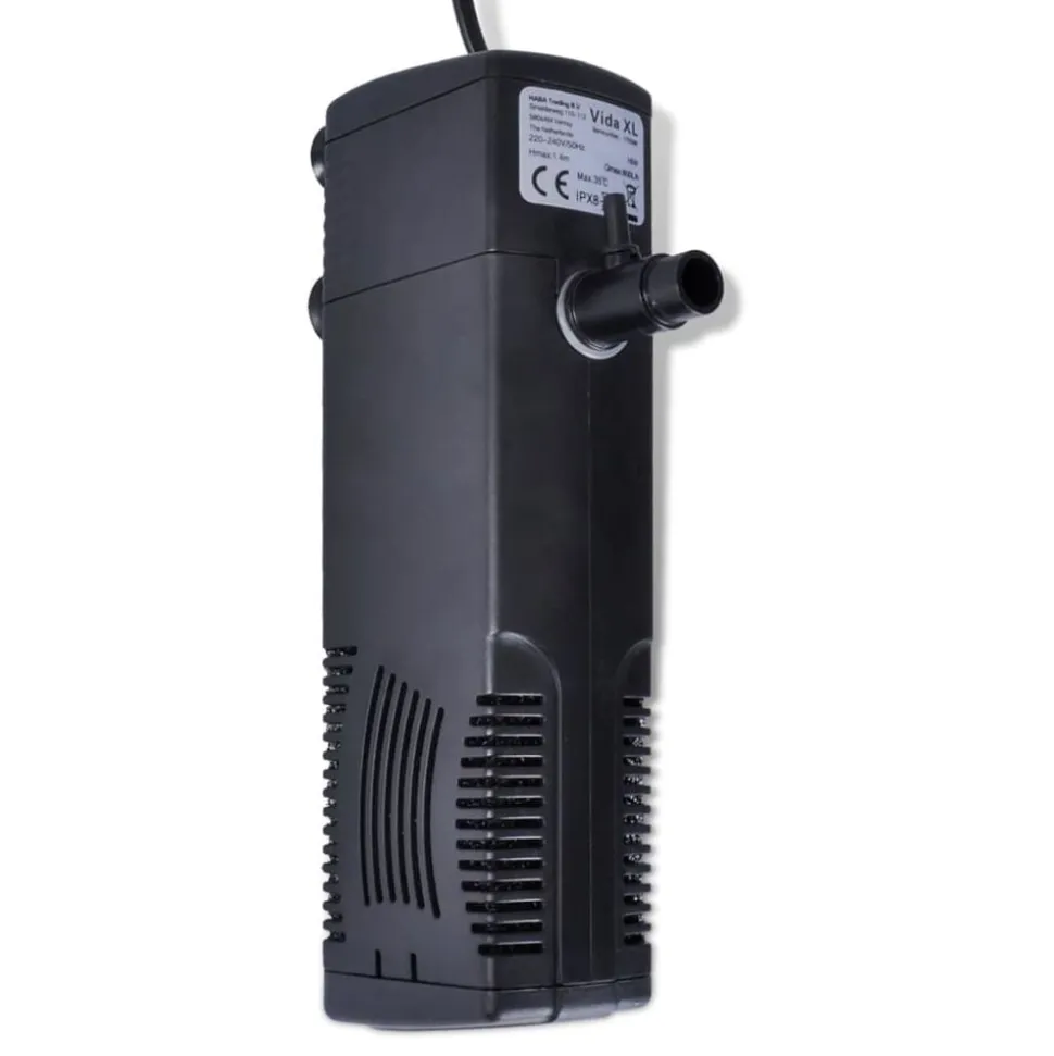 vidaXL Aquarium Filter Pomp met actieve koolstof 800L/u