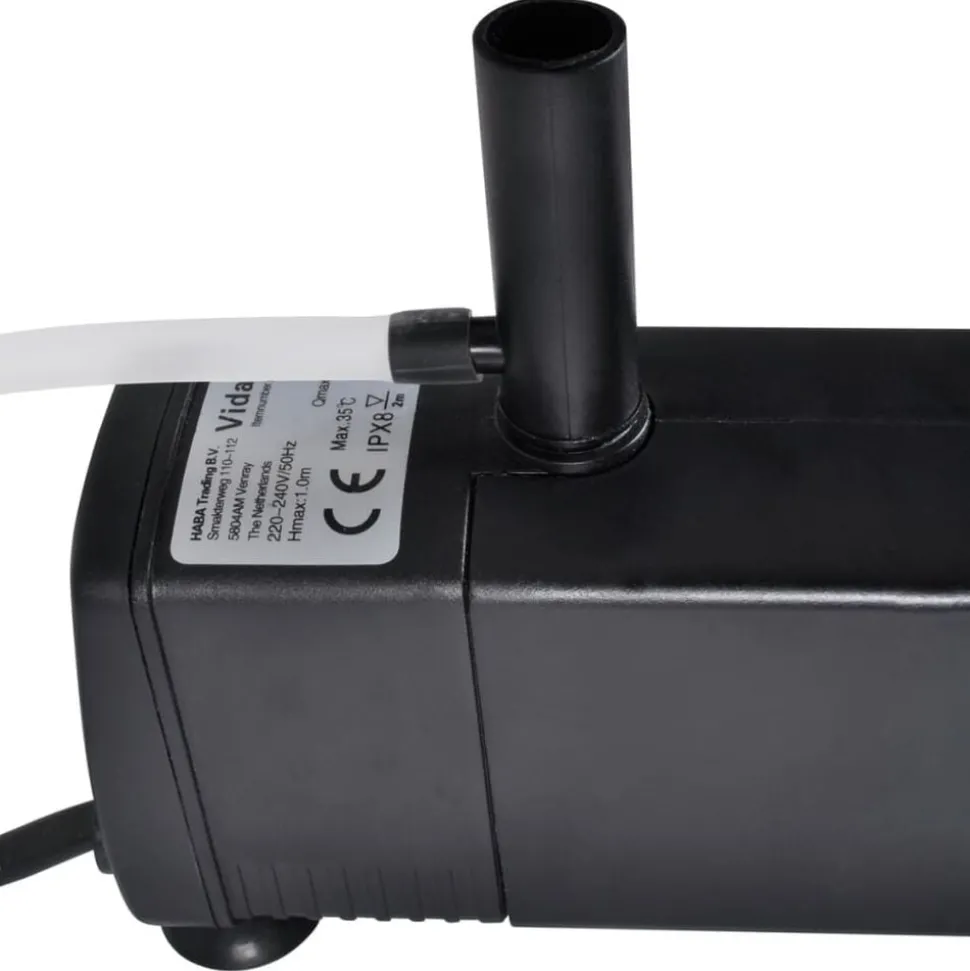 vidaXL Aquariumfilterpomp met actief koolstof 600 L/u