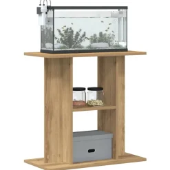 vidaXL Aquariumstandaard 60x30x60cm bewerkt hout artisanaal eikenkleur