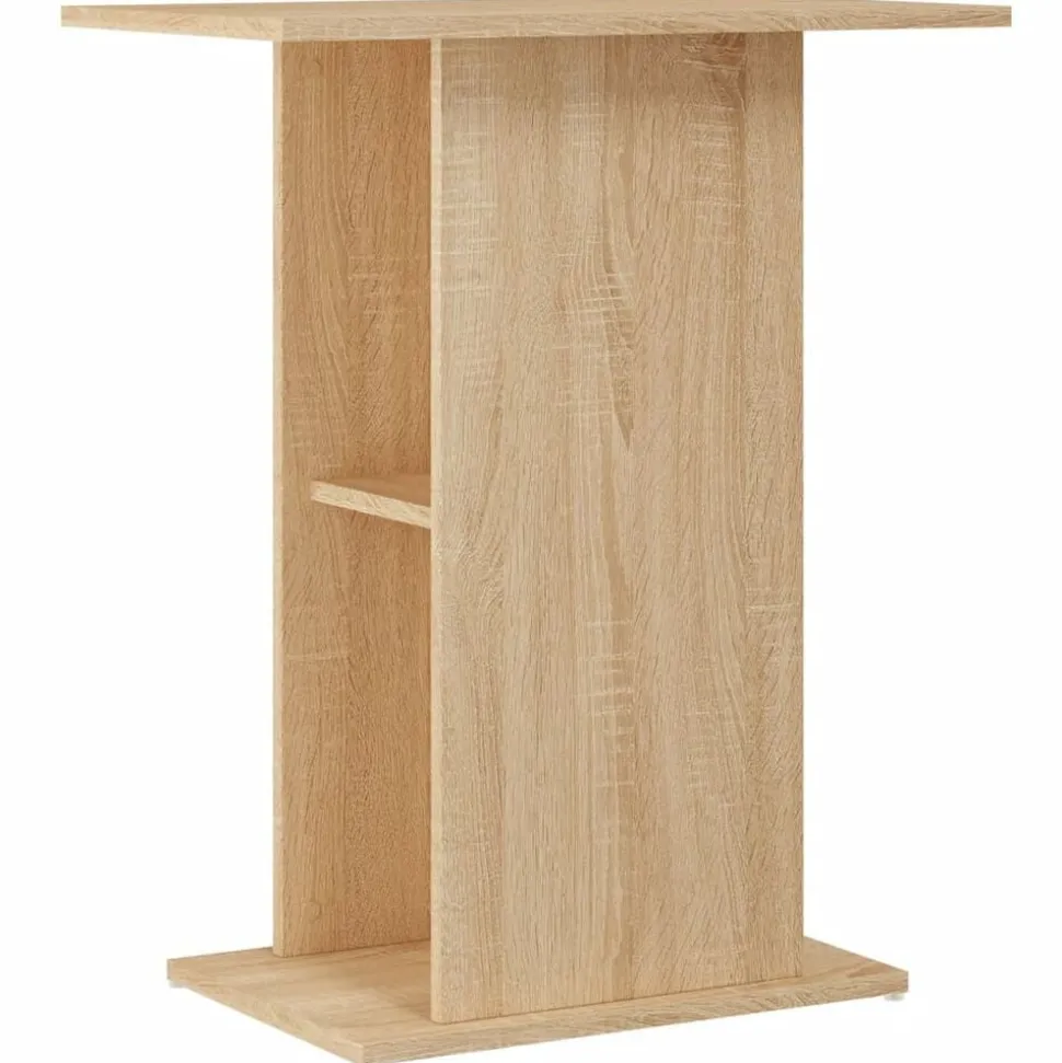 vidaXL Aquariumstandaard Sonoma Eiken 60,5x36x72,5 cm Bewerkt Hout