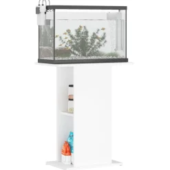 vidaXL Aquariumstandaard 60,5x36x72,5 cm bewerkt hout wit
