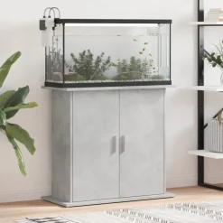 vidaXL Aquariumstandaard Betongrijs 81x36x73 cm Bewerkt hout
