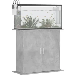 vidaXL Aquariumstandaard Betongrijs 81x36x73 cm Bewerkt hout