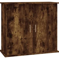 vidaXL Aquariumstandaard 81x36x73 cm bewerkt hout gerookt eikenkleurig