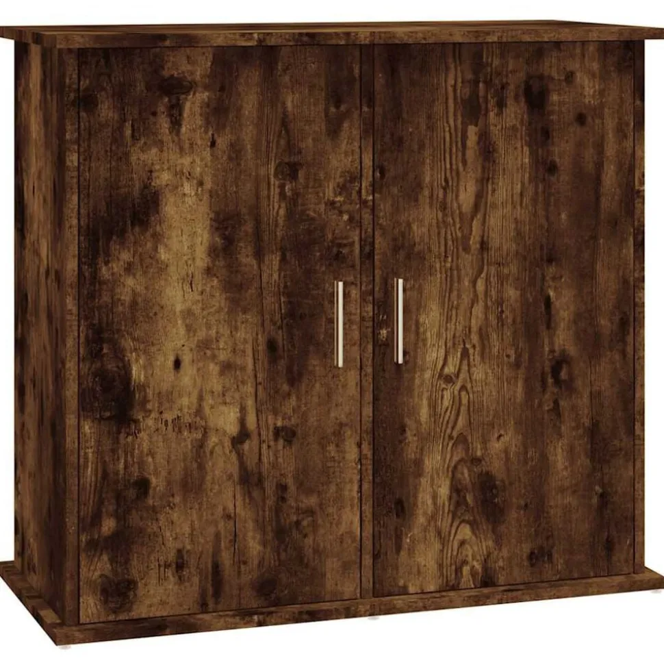 vidaXL Aquariumstandaard 81x36x73 cm bewerkt hout gerookt eikenkleurig