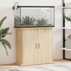 vidaXL Aquariumstandaard Sonoma Eiken 81x36x73 cm Bewerkt Hout