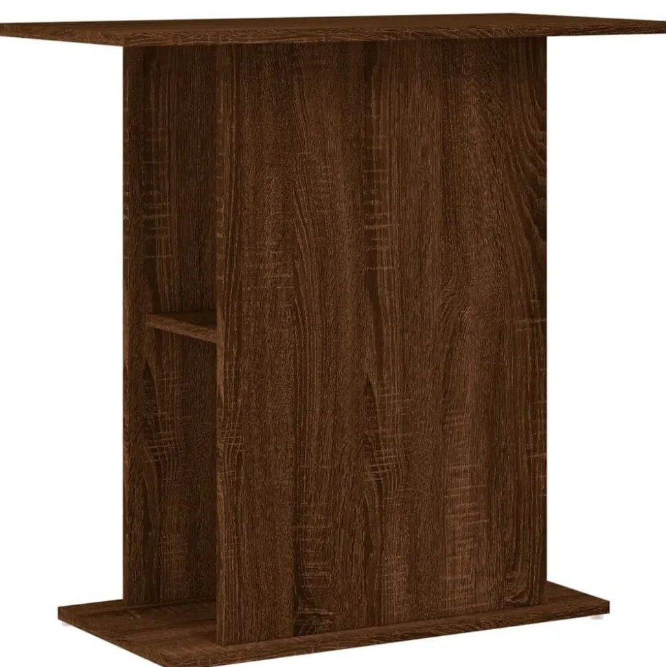 vidaXL Aquariumstandaard 75x36x72,5 cm bewerkt hout bruin eikenkleur