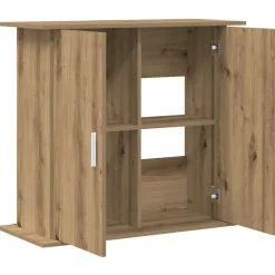 vidaXL Aquariumstandaard Artisan Eikenhout 81x36x73 cm Bewerkt Hout