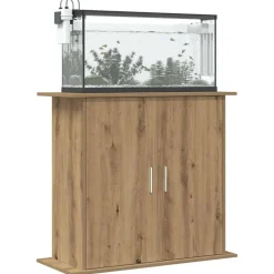 vidaXL Aquariumstandaard Artisan Eikenhout 81x36x73 cm Bewerkt Hout