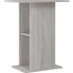 vidaXL Aquariumstandaard 60,5x36x72,5 cm bewerkt hout grijs sonoma