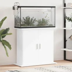 vidaXL Aquariumstandaard 81x36x73 cm bewerkt hout wit