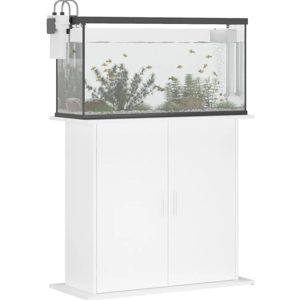vidaXL Aquariumstandaard 81x36x73 cm bewerkt hout wit