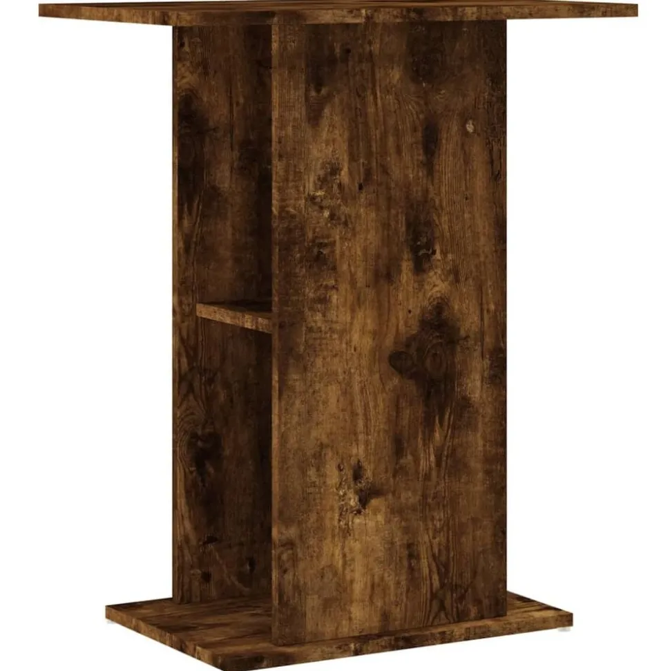 vidaXL Aquariumstandaard 60,5x36x72,5 cm bewerkt hout gerookt eiken