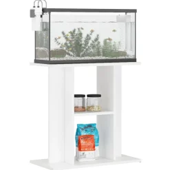 vidaXL Aquariumstandaard 60x30x60 cm bewerkt hout wit