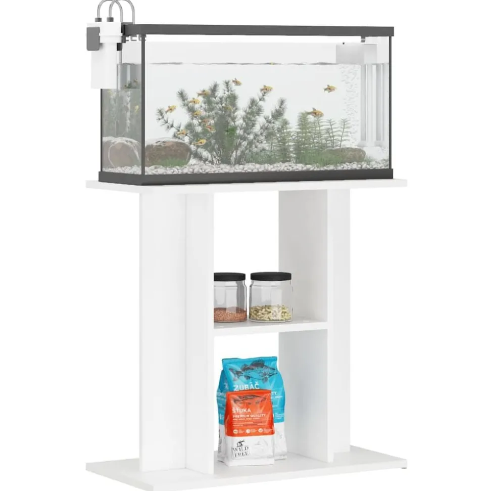 vidaXL Aquariumstandaard 60x30x60 cm bewerkt hout wit